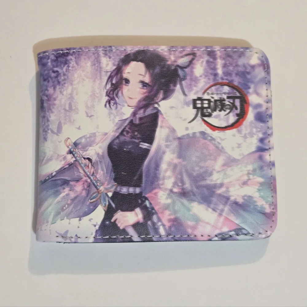 Anime Demon Slayer Shinobu Kocho Wallet with Purple and Blue Design